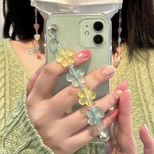 Load image into Gallery viewer, Butterfly Chain Flower Bracelet Chain Phone Case For iPhone 13 12 11 Pro XS Max X XR 7 8 Plus Cute Transparent Back Cover Phone Case For iphone 14Pro 12Mini 13 Pro 6 7 8 plus X XR XS Max SE Soft Fashion Bracelet Clear Protective Cover
