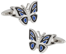 Load image into Gallery viewer, Butterfly Cufflinks in Enamel