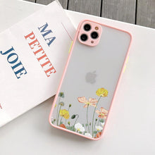 Load image into Gallery viewer, Butterfly Lavender Flower Phone Case For iPhone 13 mini 14 pro max Hard Shockproof Cover Floral Design Built-in Lens Protection Beautiful Design Transparent Back Case Cover for iPhone