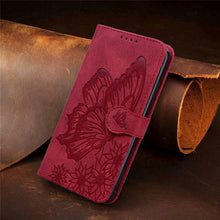 Load image into Gallery viewer, Butterfly Leather Flip Cover For iPhone 14 X XS XR 13 12 11 Pro Max 12 MINI Phone Wallet Case PU Leather Wallet Case Butterfly Flower Pattern Design Magnetic Flip Case Shockproof Protective Cover