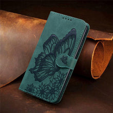 Load image into Gallery viewer, Butterfly Leather Flip Cover For iPhone 14 X XS XR 13 12 11 Pro Max 12 MINI Phone Wallet Case PU Leather Wallet Case Butterfly Flower Pattern Design Magnetic Flip Case Shockproof Protective Cover