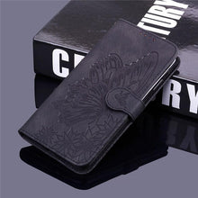Load image into Gallery viewer, Butterfly Leather Flip Cover For iPhone 14 X XS XR 13 12 11 Pro Max 12 MINI Phone Wallet Case PU Leather Wallet Case Butterfly Flower Pattern Design Magnetic Flip Case Shockproof Protective Cover