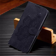 Load image into Gallery viewer, Butterfly Leather Flip Cover For Xiaomi Mi11 Redmi Note 9T 9 9A 9S 8 Pro 8A POCO X3 NFC M3 F3 10 Pro Lite Phone Wallet Book Case Retro Leather Flip Magnetic Mobile Phone Case