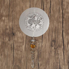 Load image into Gallery viewer, Butterfly Wind Spinner Hanging With Gazing Ball Spiral Tail 3D Metal Rotating Outdoor Stainless Steel Butterfly Metal Wind Chime Christmas Pendant Hanging Spiral Wind-chimes Garden Yard Home Decor