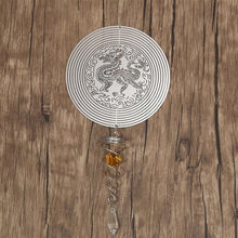 Load image into Gallery viewer, Butterfly Wind Spinner Hanging With Gazing Ball Spiral Tail 3D Metal Rotating Outdoor Stainless Steel Butterfly Metal Wind Chime Christmas Pendant Hanging Spiral Wind-chimes Garden Yard Home Decor