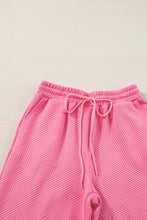 Load image into Gallery viewer, Solid Textured T-Shirt and Drawstring Pants Set