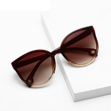 Load image into Gallery viewer, Luxury Modern Elegant Lady Sunglasses WIth Cat Eye Women Eyewear Plastic Frame Clear Lens With UV400 Protection