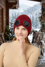 Load image into Gallery viewer, Wool Knit Hat with Windproof Glasses & Ear Protection
