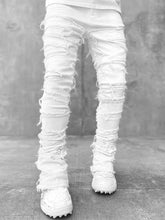 Load image into Gallery viewer, Patched Pants Long Tight Fit Stacked Jeans