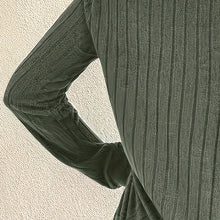 Load image into Gallery viewer, Women's Long Sleeve Blouses Shirts With Ribbed Knit Basic Tops