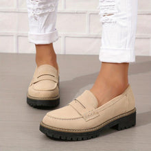 Load image into Gallery viewer, Thick-Sole Solid Color Loafers Women | Trendy Chunky Flats
