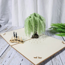 Load image into Gallery viewer, 3D Laser-Cut Engagement Card: Red Heart & Romantic Silhouette