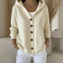 Load image into Gallery viewer, Women’s Button-Down Hoodie Cardigan Sweater Coat