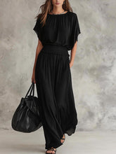 Load image into Gallery viewer, Women's Chiffon High-Waist Ruched Maxi Dress