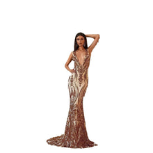 Load image into Gallery viewer, Female Creative V-neck Heavy Industry Dress