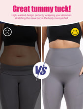 Load image into Gallery viewer, Cropped High-Waisted Yoga Pants with Diagonal Pockets