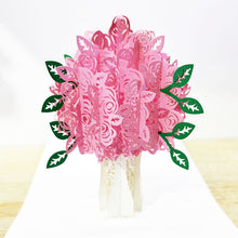 Load image into Gallery viewer, 3D Laser-Cut Engagement Card: Red Heart & Romantic Silhouette