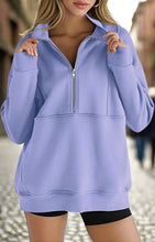 Load image into Gallery viewer, Women’s Half Zip Fleece Sweatshirt