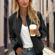 Load image into Gallery viewer, Minimalist Color-Block Stand-Collar Zip Jacket
