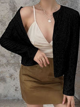 Load image into Gallery viewer, Elegant Women Full-Size Sequin Open Front Cropped Jacket With Glamorous Sparkle Luxury Women Party Jacket