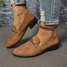 Load image into Gallery viewer, Women’s Pointed Toe Chunky Heel Shoes