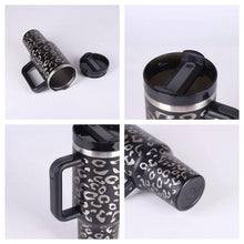Load image into Gallery viewer, 40 Oz Tumbler With Handle Straw Insulated, Stainless Steel Spill Proof Vacuum Coffee Cup Tumbler With Lid Tapered Mug Gifts For Valentine Lover Suitable For Car Gym Office Travel