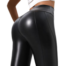 Load image into Gallery viewer, Women’s Patchwork Leather Pants for Running, Fitness and Yoga