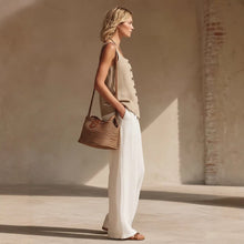 Load image into Gallery viewer, Women's Front-Button Cardigan Sleeveless Top & Long Pants Set