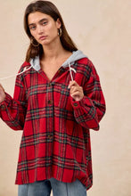 Load image into Gallery viewer, BiBi Brushed Plaid Hooded Jacket