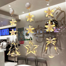 Load image into Gallery viewer, Christmas 3Pcs LED Star Hanging Lights For Home Decor Suction Cup Battery Powered