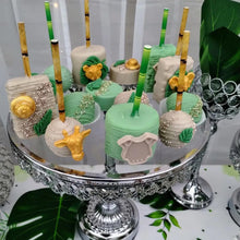 Load image into Gallery viewer, Bamboo Print Biodegradable Drinking Paper Straws for Party Box of 100