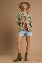 Load image into Gallery viewer, Umgee Abstract Print Button-Up Oversized Shirt