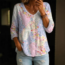 Load image into Gallery viewer, Women's Plus-Size Printed Cardigan – Boho Loose Fit 3/4 Sleeve Top