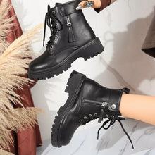 Load image into Gallery viewer, Round Toe Block Heels Boots with Mid-Heel Comfort