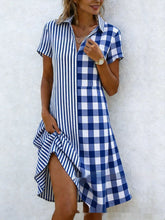 Load image into Gallery viewer, Women's Bohemian 3D Printed V-Neck Short-Sleeve Maxi Dress
