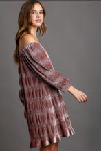 Load image into Gallery viewer, Off-Shoulder Balloon Sleeve Velvet Mini Dress For Women – Glamorous Off-Shoulder Dress, Balloon Sleeve Mini Dress, Luxurious Velvet Dress, Elegant Party Dress, Statement Mini Dress