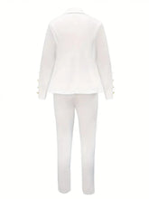 Load image into Gallery viewer, Women’s Double-Breasted Blazer & Slim Trousers Set