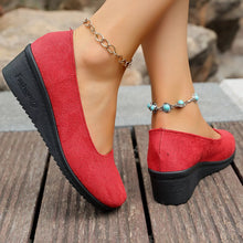 Load image into Gallery viewer, Wedge Heel Slip-On Loafers