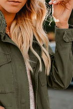 Load image into Gallery viewer, Retro Pocketed Long Sleeve Zip-Up Jacket Lightweight & Stylish Outerwear for Everyday Wear