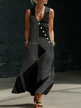 Load image into Gallery viewer, Women's V-Neck Diagonal Button Placket Cotton-Linen Shirt & Wide-Leg Pants Set