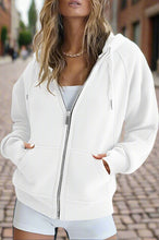 Load image into Gallery viewer, Women’s Zip Up Crop Sweatshirt – Fleece Lined Casual Hoodie