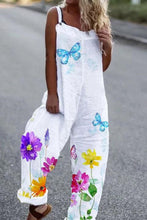Load image into Gallery viewer, Women's Butterfly Print Overalls – Sleeveless Loose Fit Suspender Pants