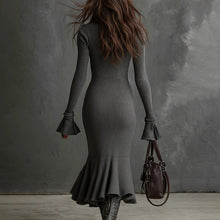 Load image into Gallery viewer, Women's Half Zip Bodycon Dress