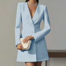 Load image into Gallery viewer, Women’s Deep V-Neck A-Line Dress