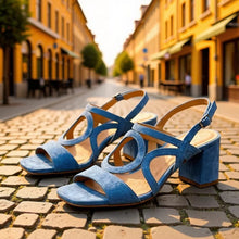 Load image into Gallery viewer, Women's Suede Hollow-Out Buckle Strap High Heel Sandals – Pointed Toe
