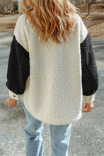 Load image into Gallery viewer, Women Cute Sherpa Jacket with Button Closure and Collared Neck in Elegant Retro Style