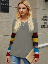 Load image into Gallery viewer, Colorful Striped Long Sleeve Sweater