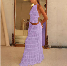 Load image into Gallery viewer, 2-Piece Chic Halter Dress Suit Set