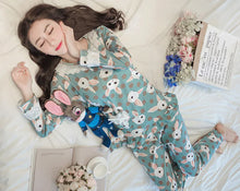 Load image into Gallery viewer, Pure Cotton Maternity Pajama Set for Nursing Mothers - # BAGE211510128-NURSG