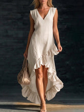 Load image into Gallery viewer, Cotton Long Sleeveless Casual Dress for Women